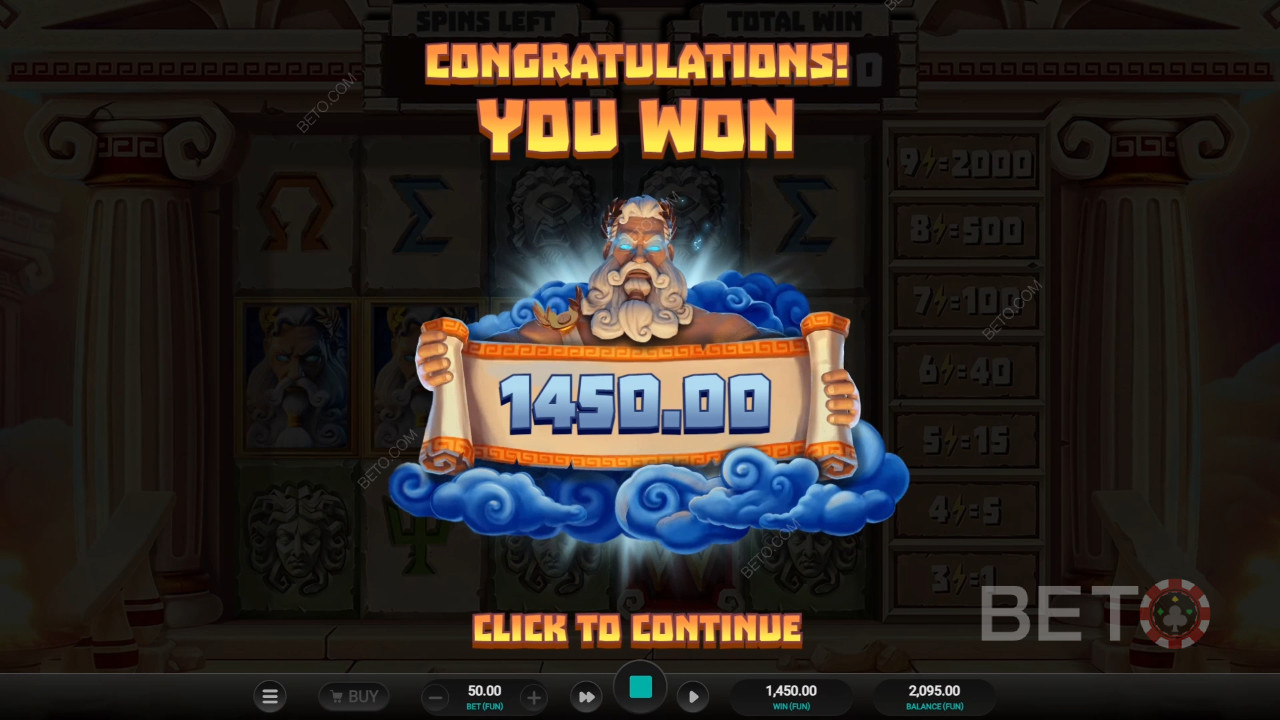 Vind 2.000 gange din indsats i Titan Strike spilleautomat!