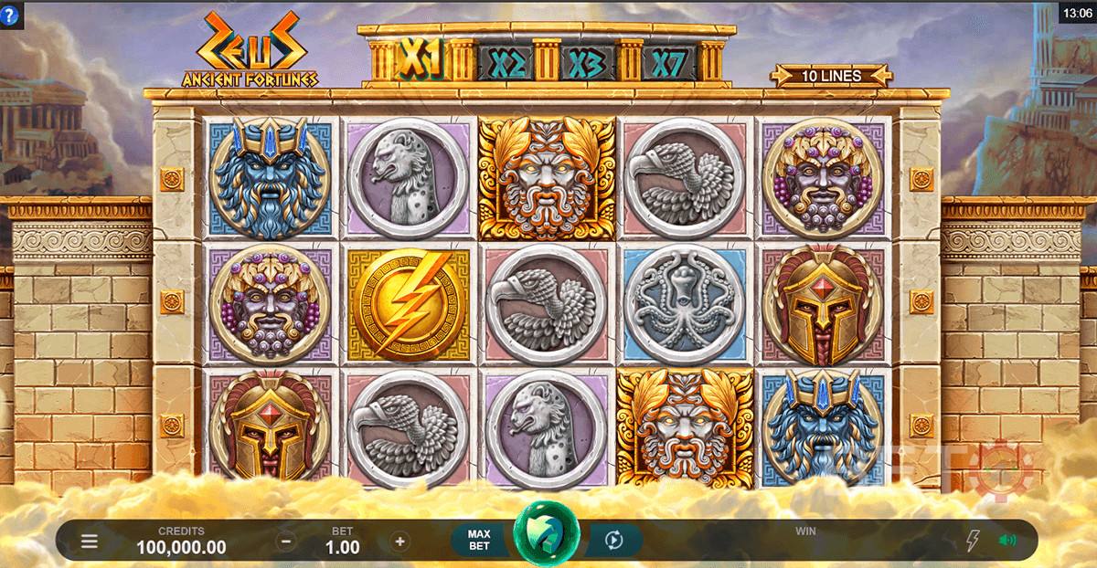 Fantastiske grafik i Ancient Fortunes: Zeus