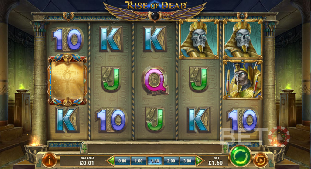 Rise of Dead - En ikke progressiv spillemaskine med masser af scatters, wilds, bonus runder og free spins.