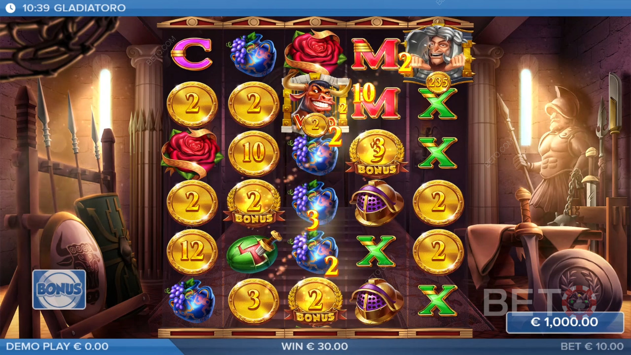 Anmeldelse af Gladiatoro på BETO Slots