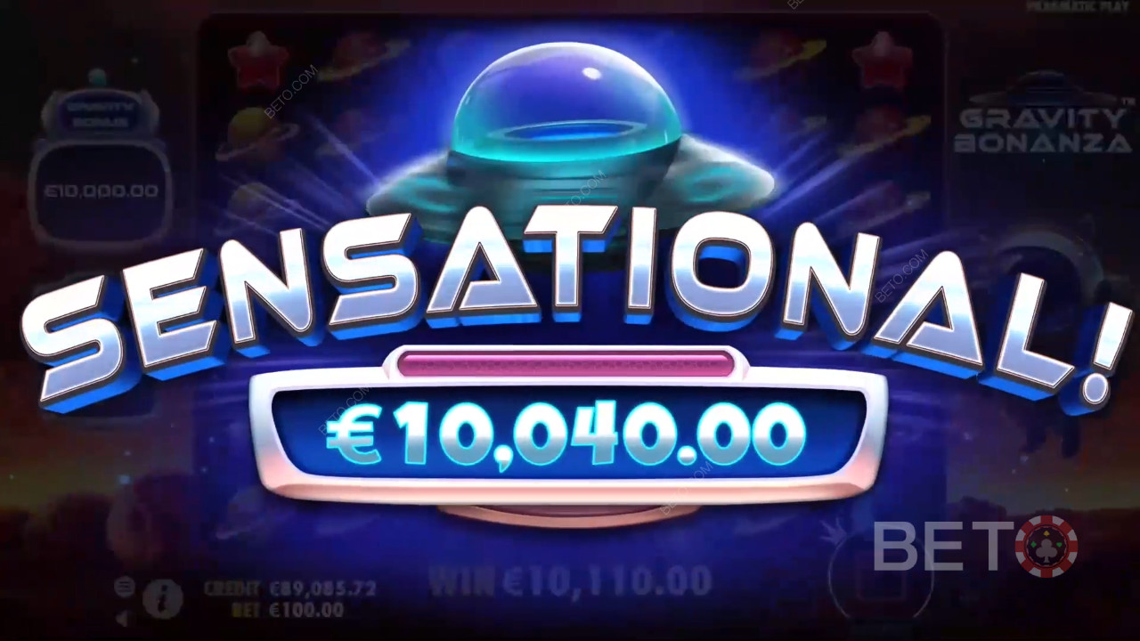 Vind 10.000 gange din indsats i Gravity Bonanza spilleautomaten!