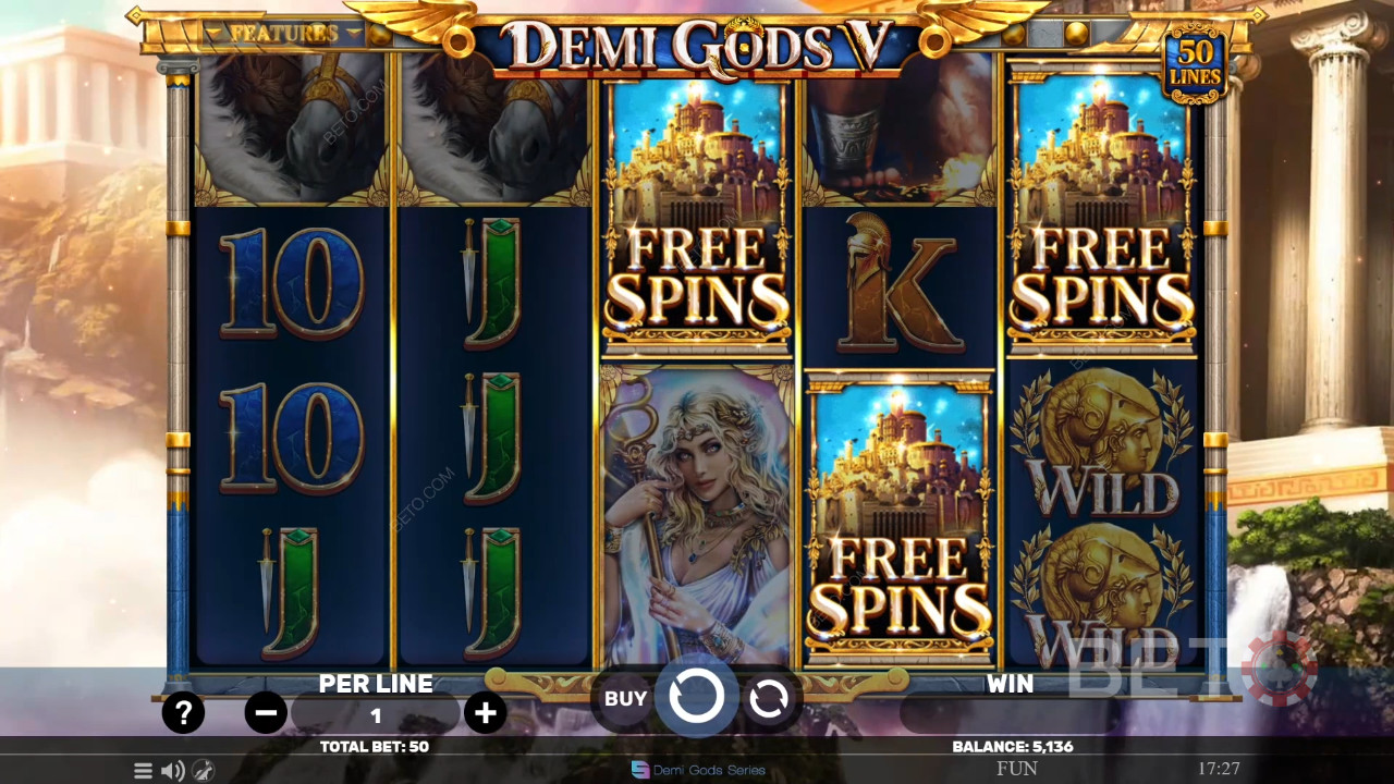 Demi Gods V: Anmeldelse fra BETO Slots