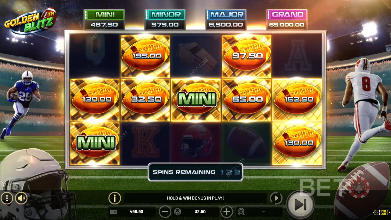 Bonusfunktioner i Golden Blitz fra Betsoft forklaret