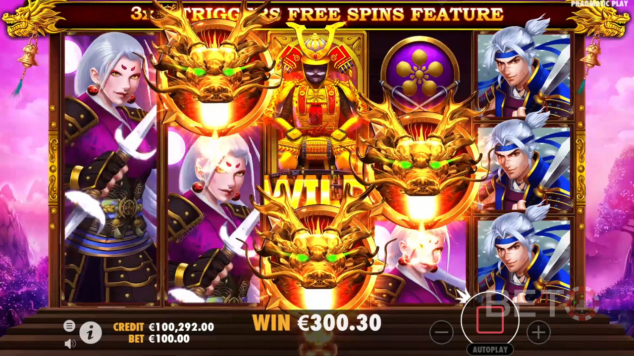 Vind 1.000x Din Indsats i Rise of Samurai Spilleautomaten!