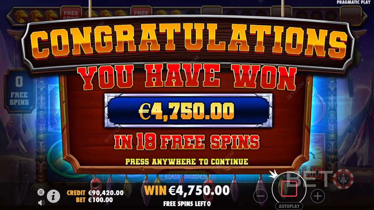 Vind 5.000 gange din indsats i Mustang Trail-spilleautomaten!