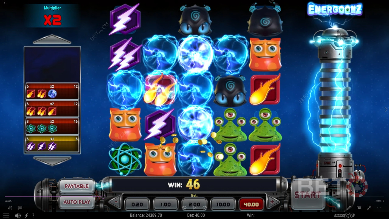 Energoonz anmeldelse fra BETO Spilleautomater
