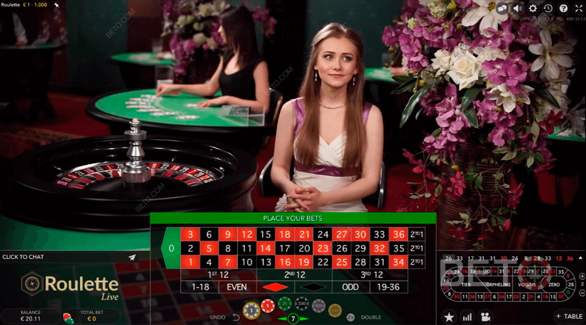 Live Europæisk Roulette af Evolution Gaming