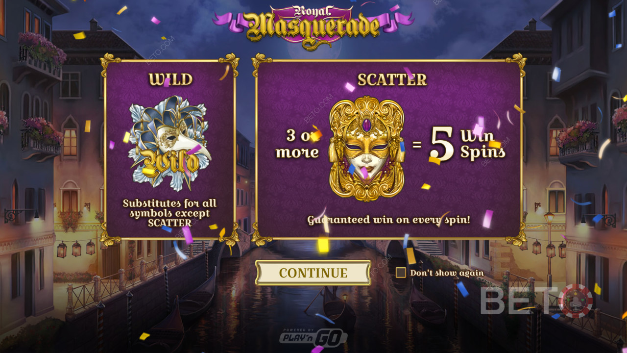 Bonusfunktioner Forklaret i Royal Masquerade af Play