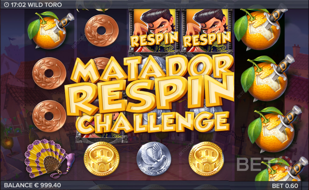 Særlig Re-Spin bonus i Wild Toro