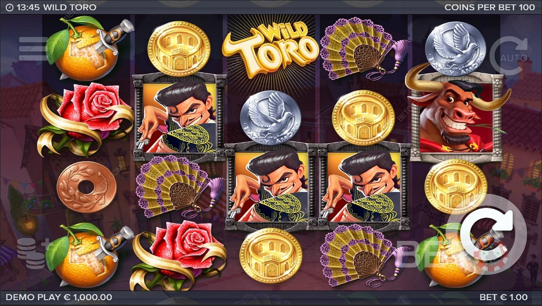 Attraktive symboler på Wild Toro online spillemaskinen
