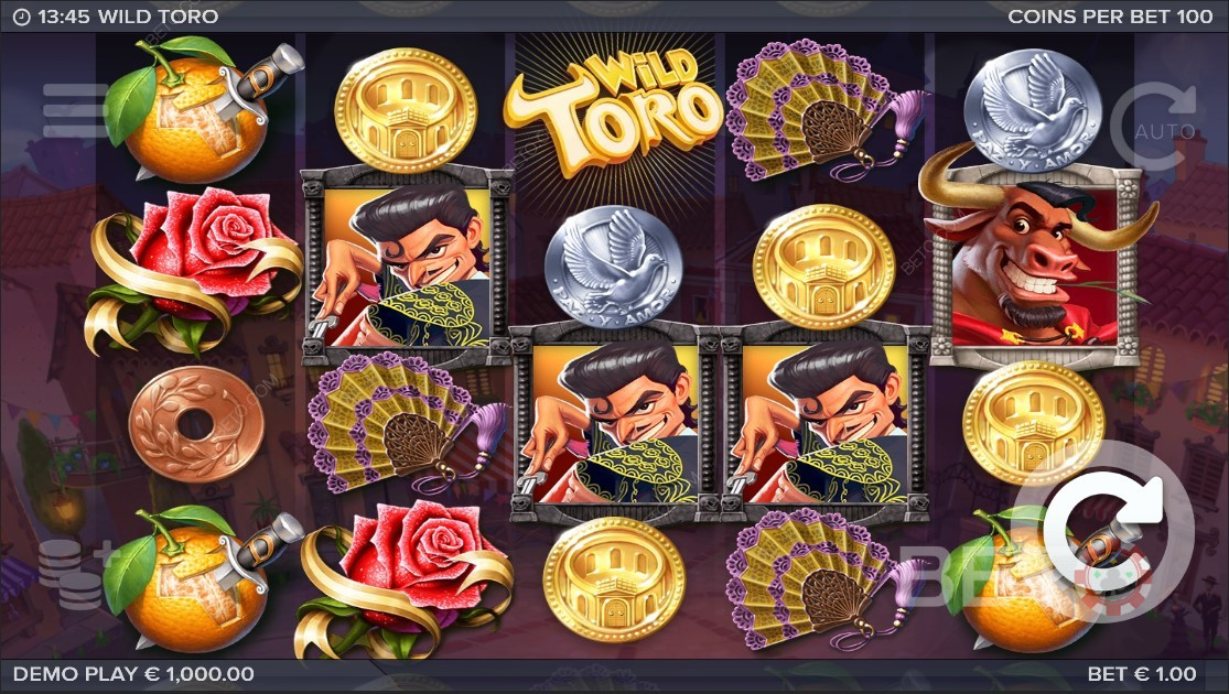 Flotte symboler i Wild Toro online spilleautomat