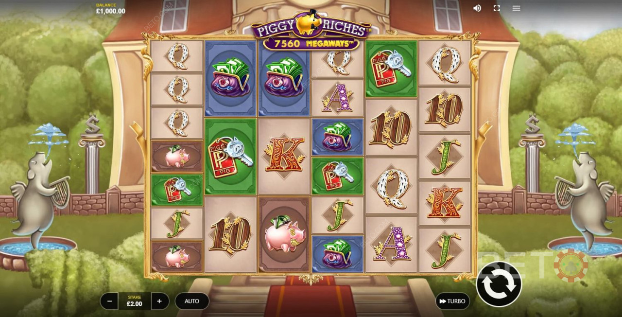 Nyd varierende hjulstørrelser i Piggy Riches Megaways