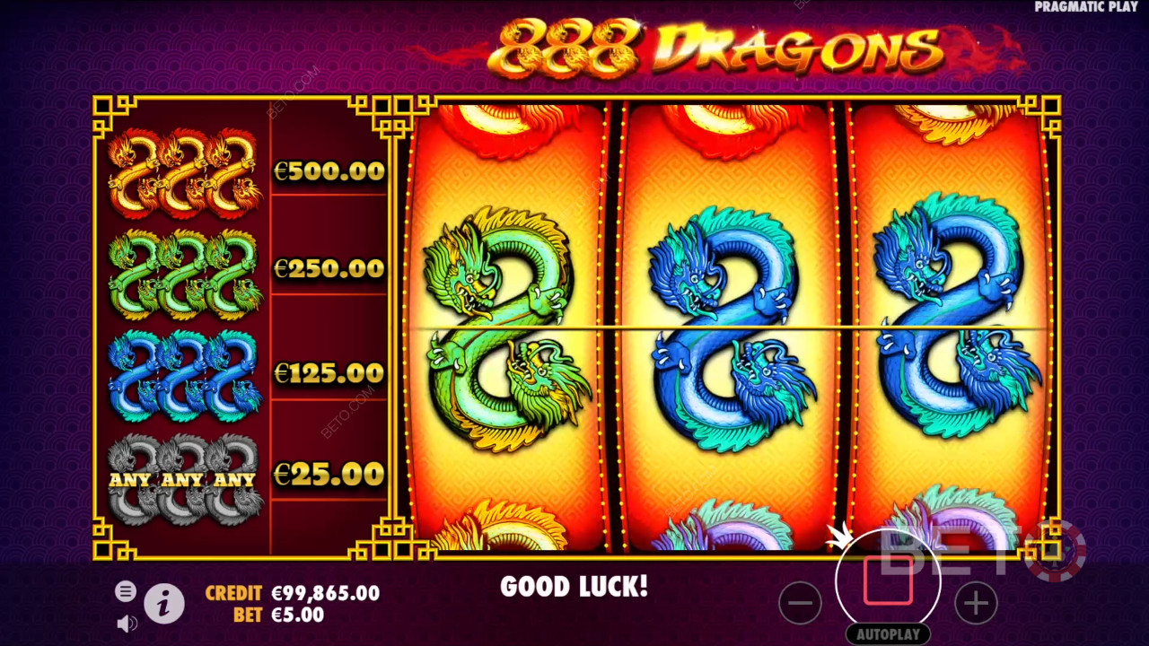 Sådan spiller du 888 Dragons fra Pragmatic Play