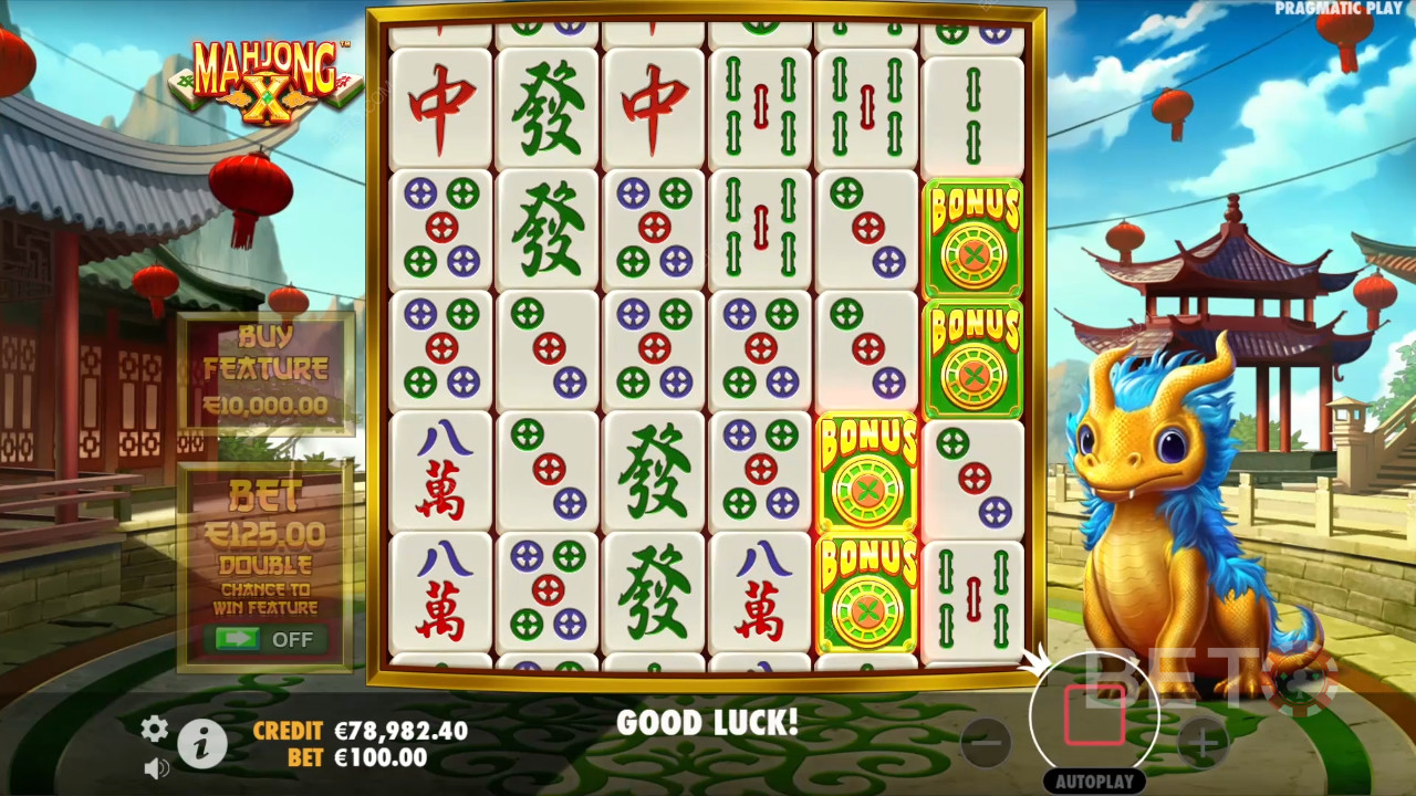 Bonusfunktioner i Mahjong X fra Pragmatic Play