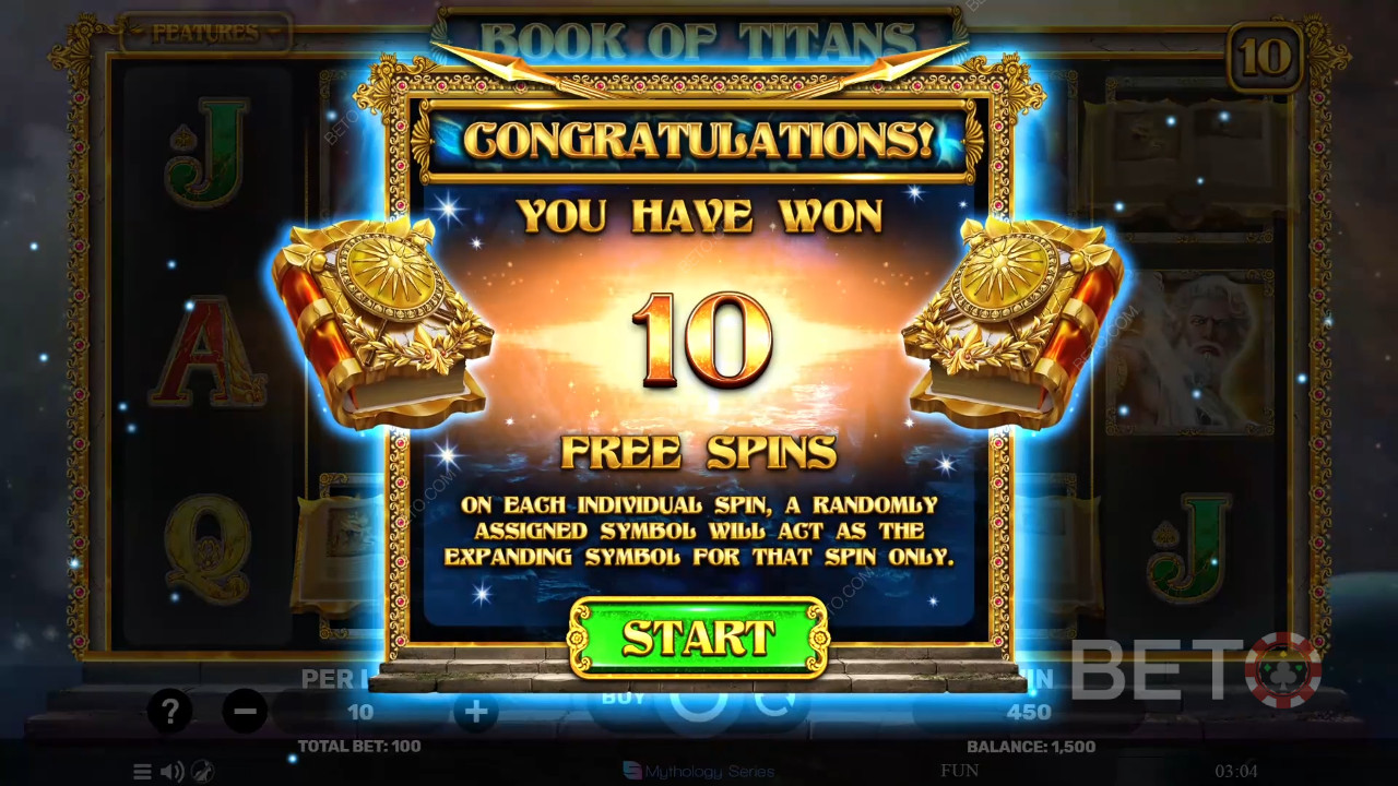 Book of Titans Spilleautomat - Endelig Dom