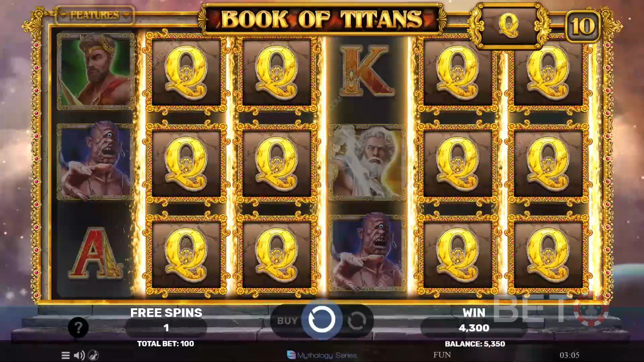 Bonusfunktioner i Book of Titans fra Spinomenal