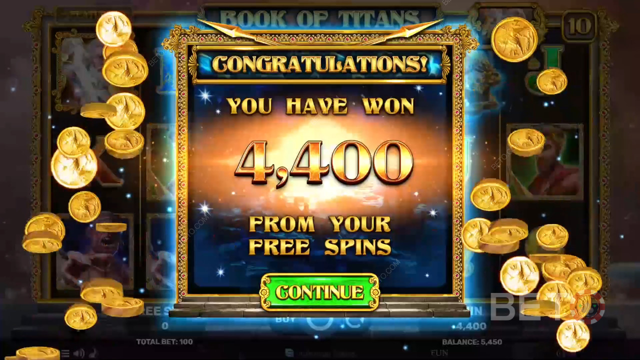 Vind 1000 gange din indsats i Book of Titans spilleautomat!