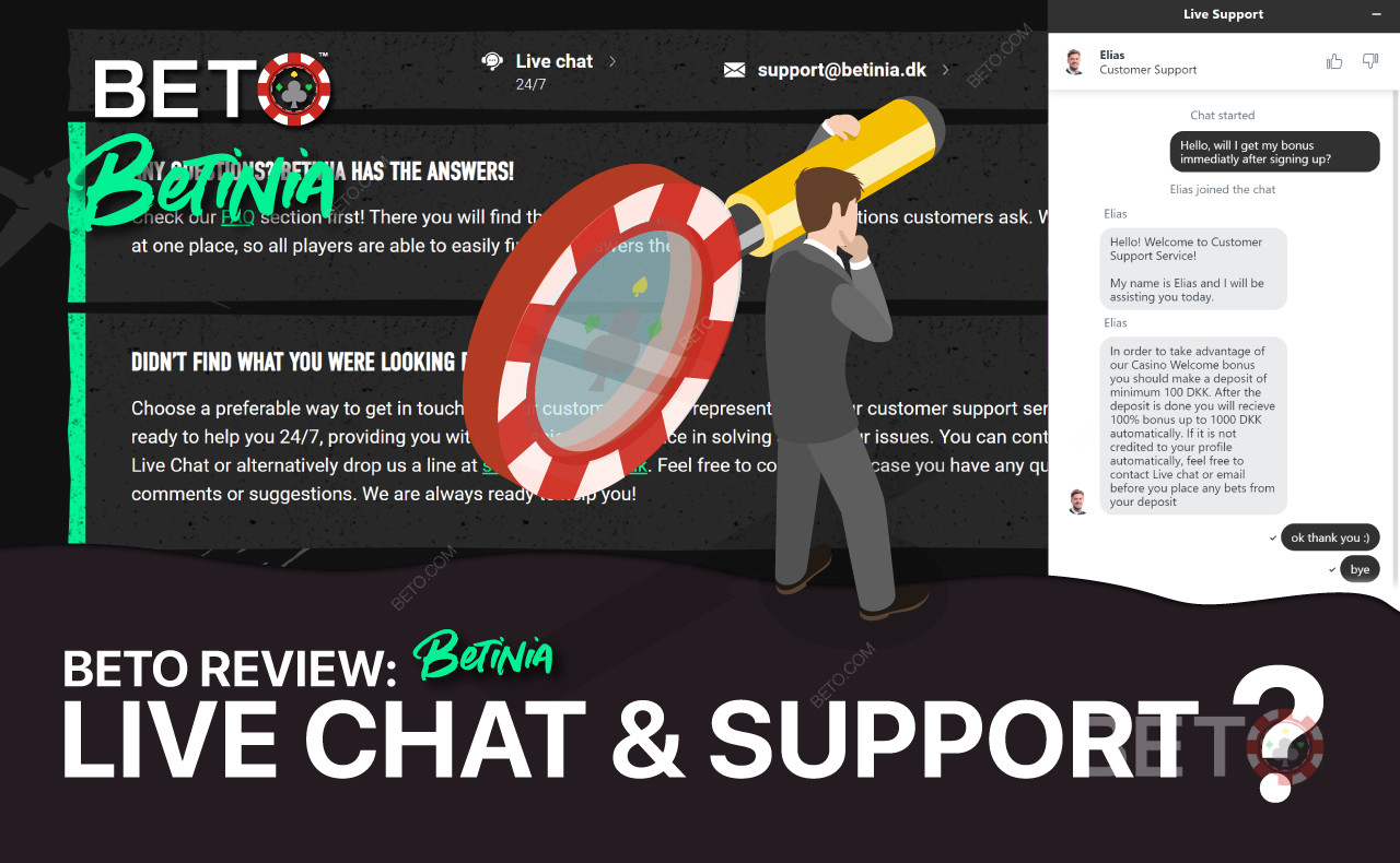 Løs problemer nemt via live chat og kundesupport