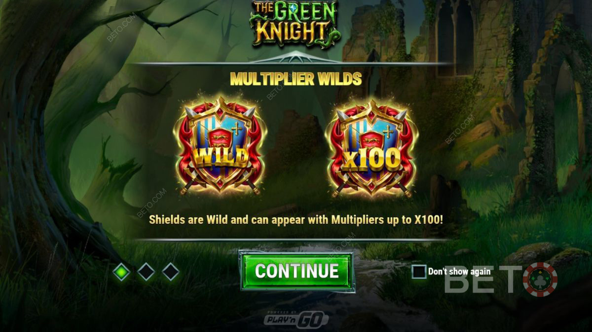 Særlige multiplikator-wilds i Den Grønne Ridder