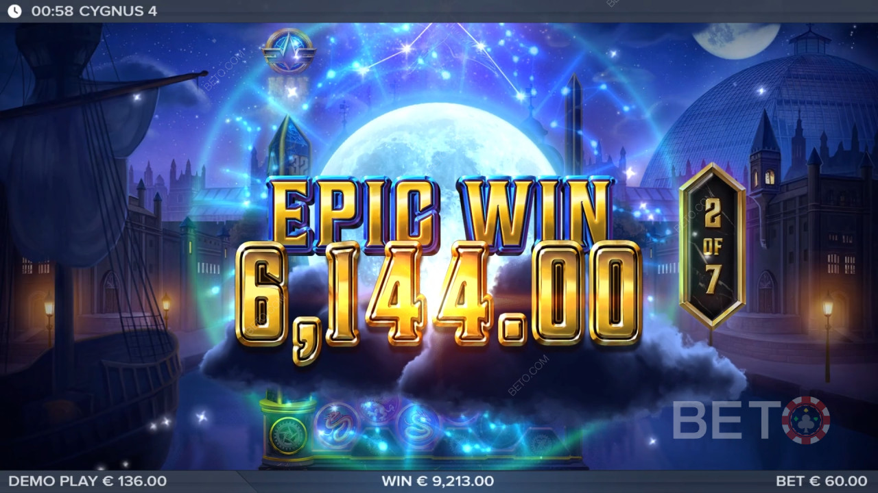 Vind 50.000 gange din indsats i Cygnus 4 spilleautomaten!