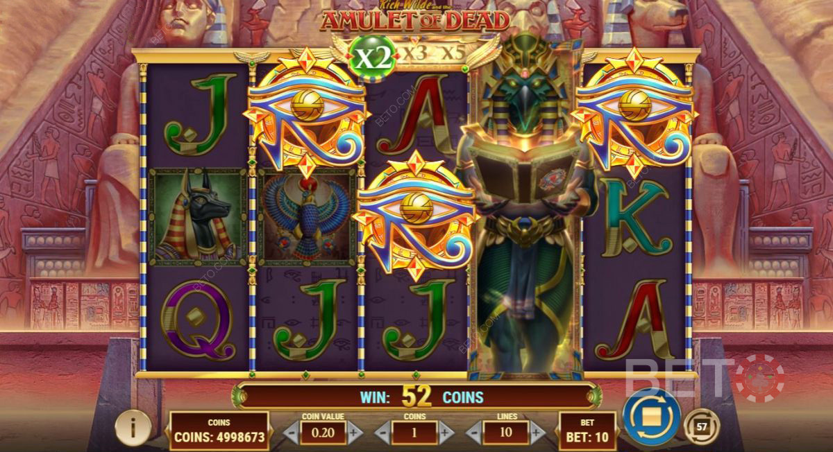 Tre Scatter Wilds i Rich Wilde og De Dødes Amulet