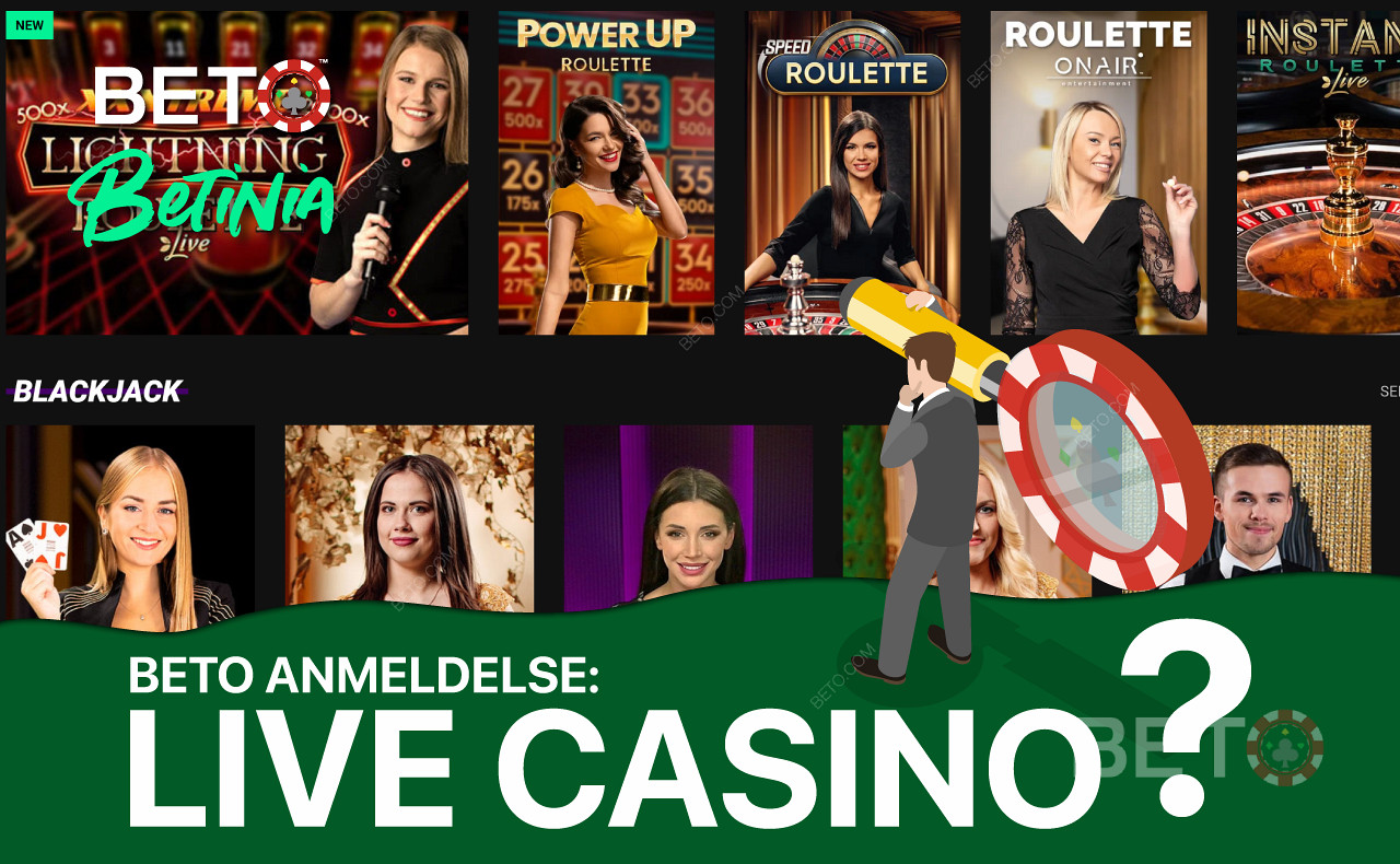 Nyd en fantastisk samling af live casinospil