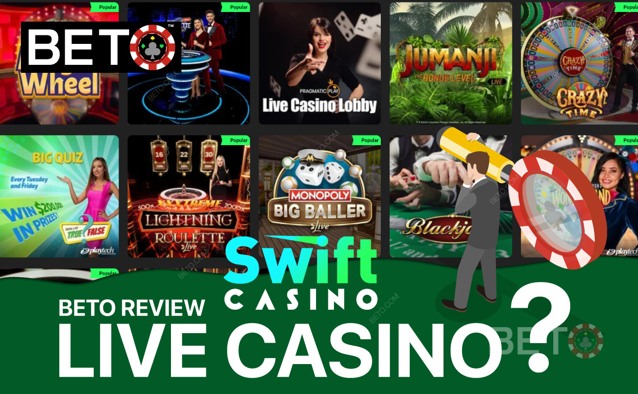 Swift Casino giver dig mulighed for at nyde live casinospil