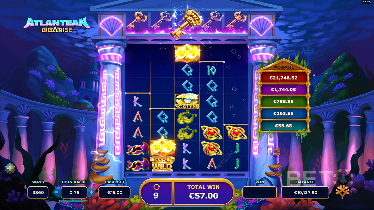 Atlantean Gigarise: Anmeldelse fra BETO Slots