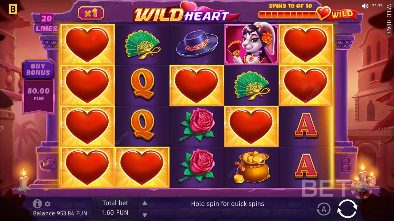Anmeldelse af Wild Heart hos BETO Slots