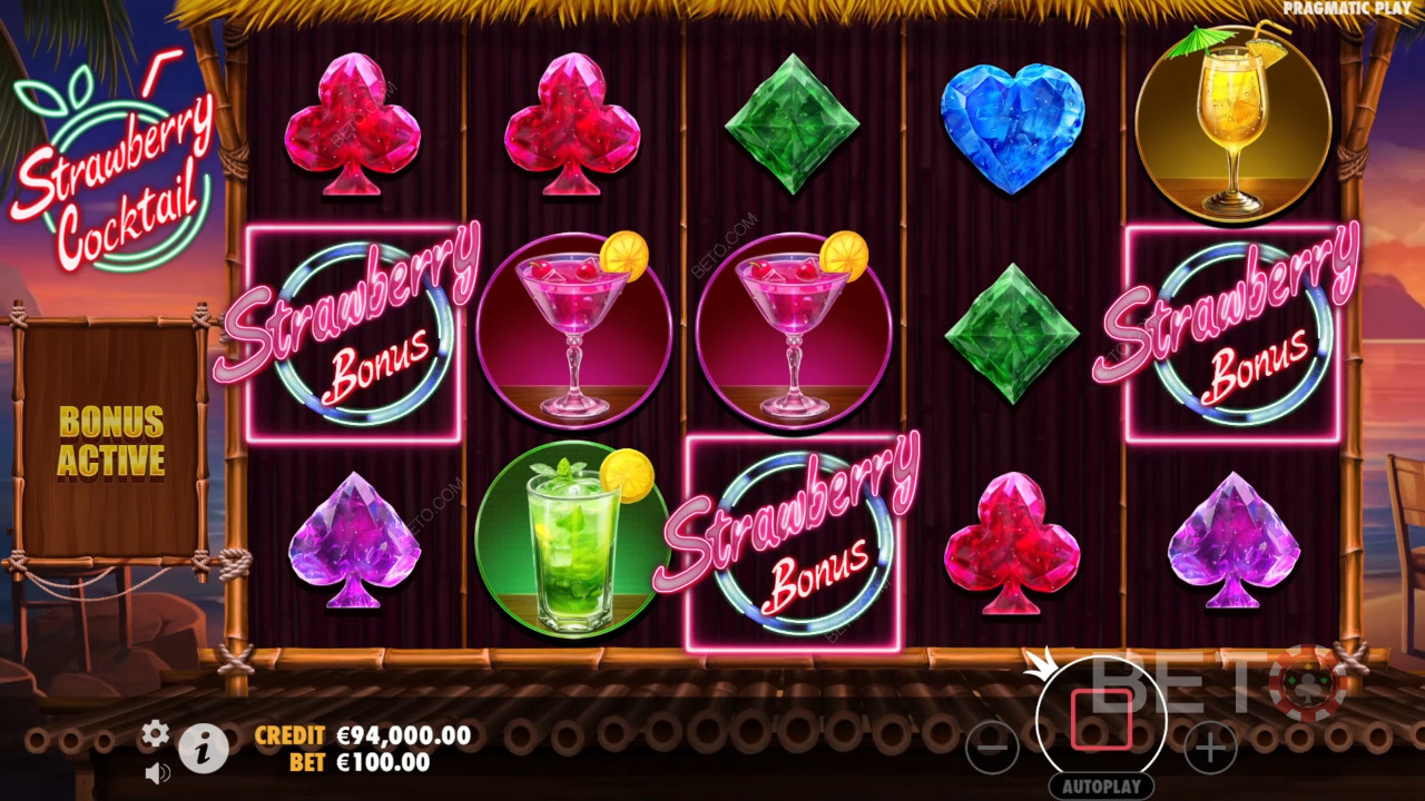 Jordbær Cocktail Anmeldelse fra BETO Slots