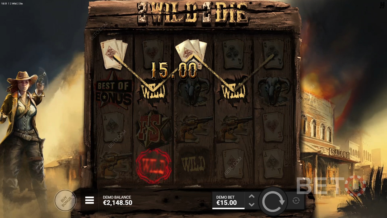 Sådan spiller du 2 Wild 2 Die fra Hacksaw Gaming