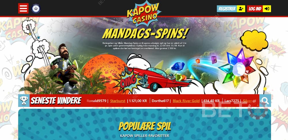 Design og brugervenligt Kapow online casino