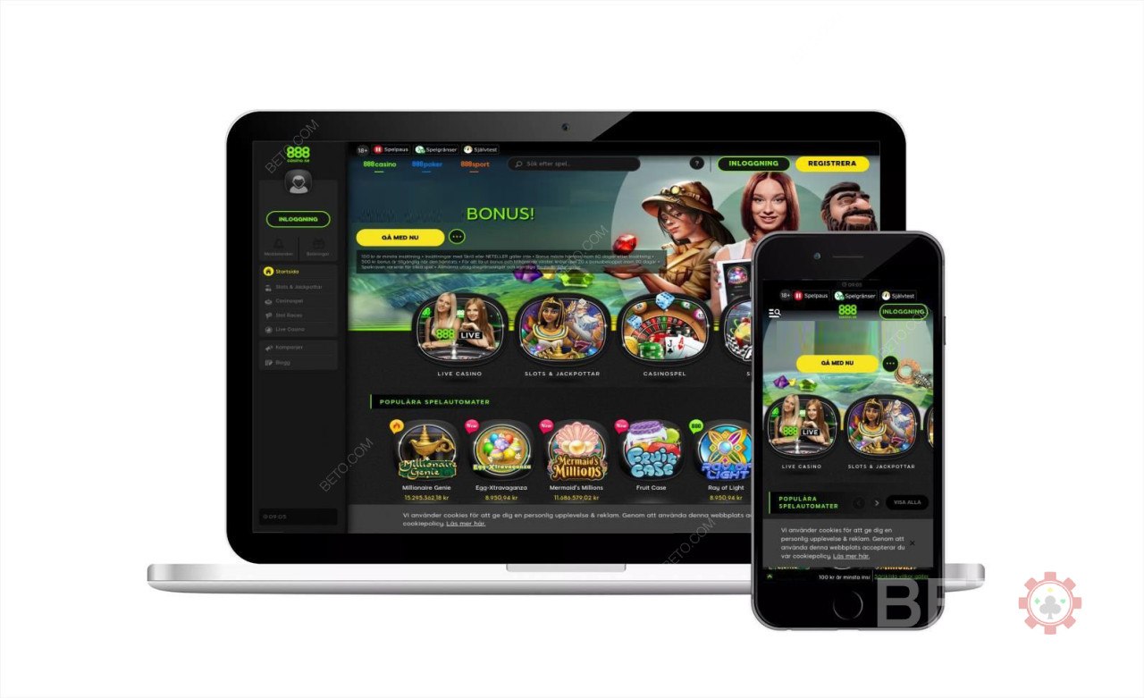 Mobil-spil og ultimativ casinospænding hos 888 Casino