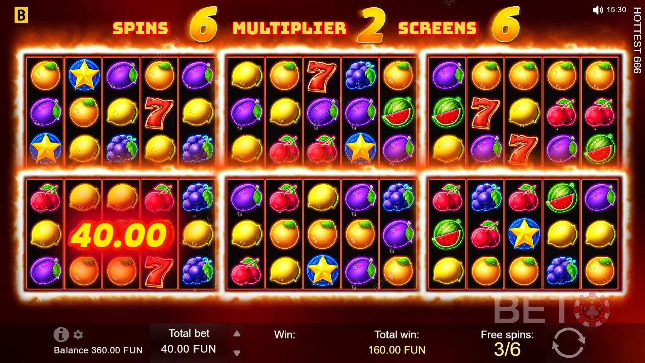 Vind 6.600 gange din indsats i Hottest 666 spilleautomat!