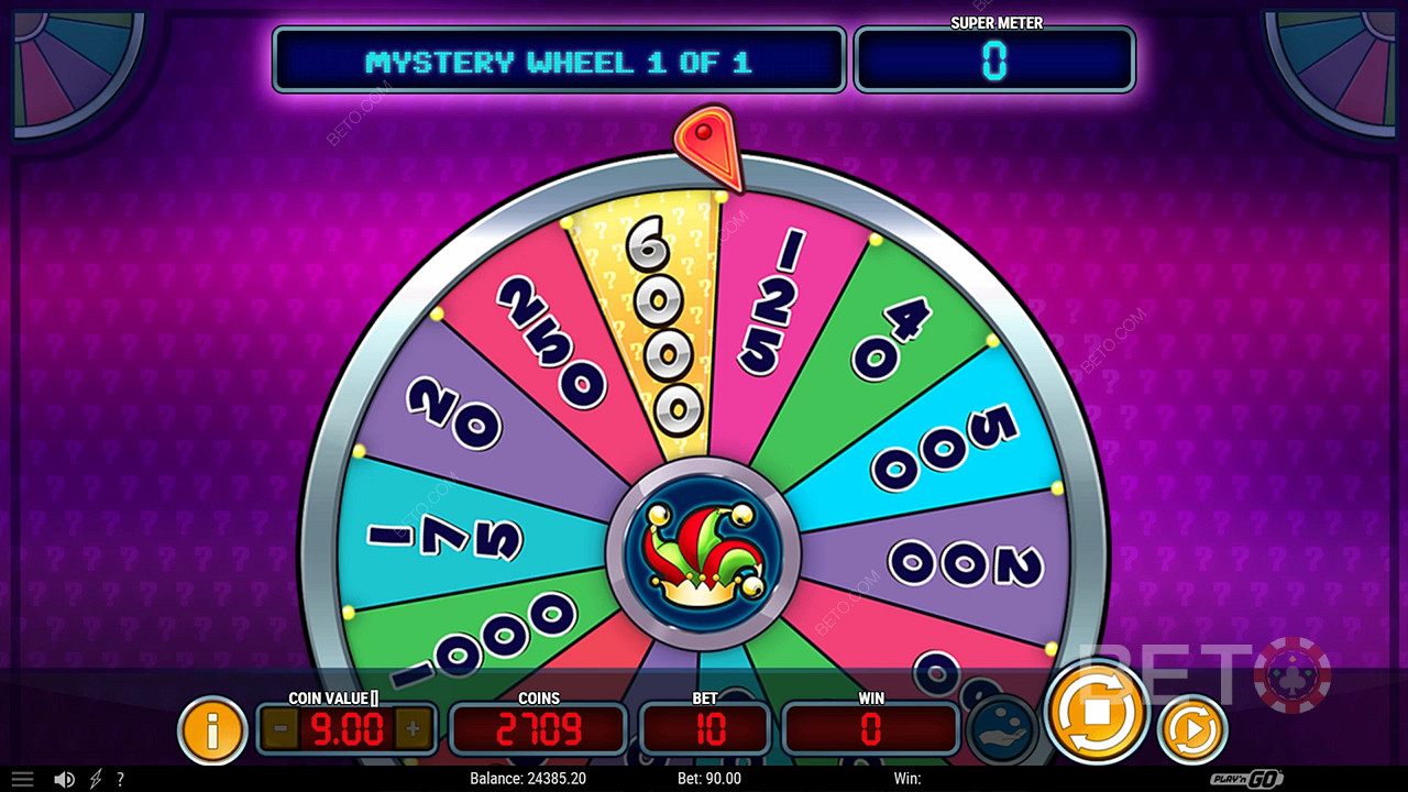 Vind op til 2.397,5x din indsats i Mystery Joker 6000 spilleautomaten!