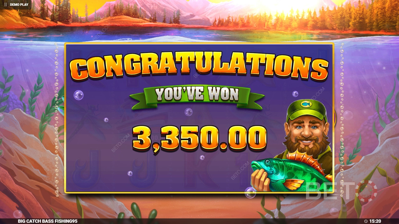 Vind 4.000 gange din indsats i Big Catch Bass Fishing automaten!