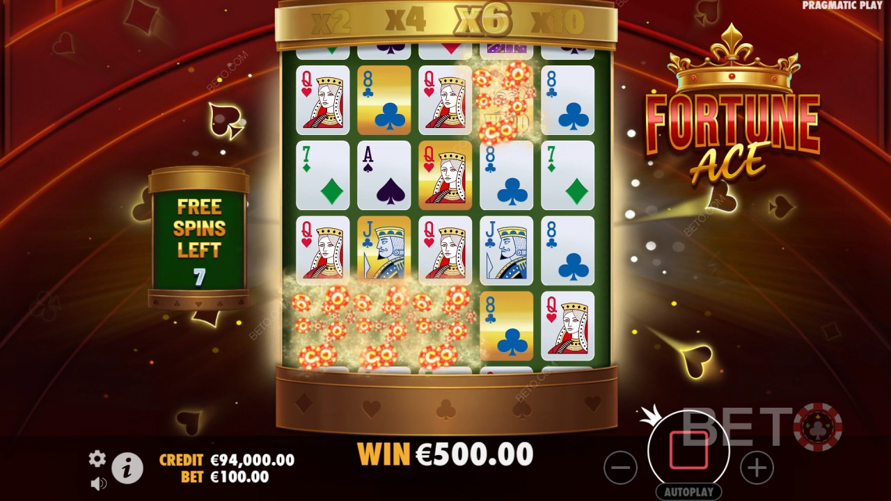 Vind 5.000 gange din indsats i Fortune Ace automaten!
