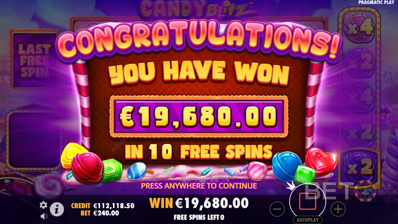 Bonusfunktioner i Candy Blitz fra Pragmatic Play