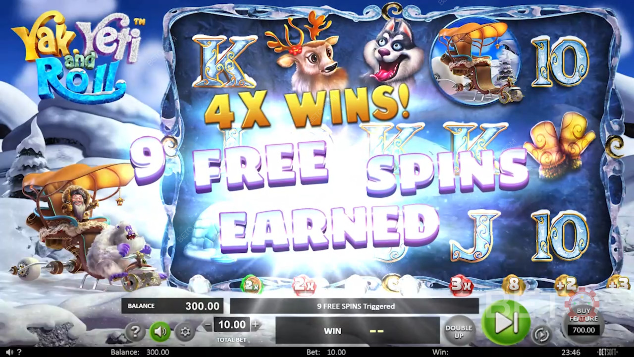 Få gratis spins i Yak, Yeti and Roll ved at køre slæden frem