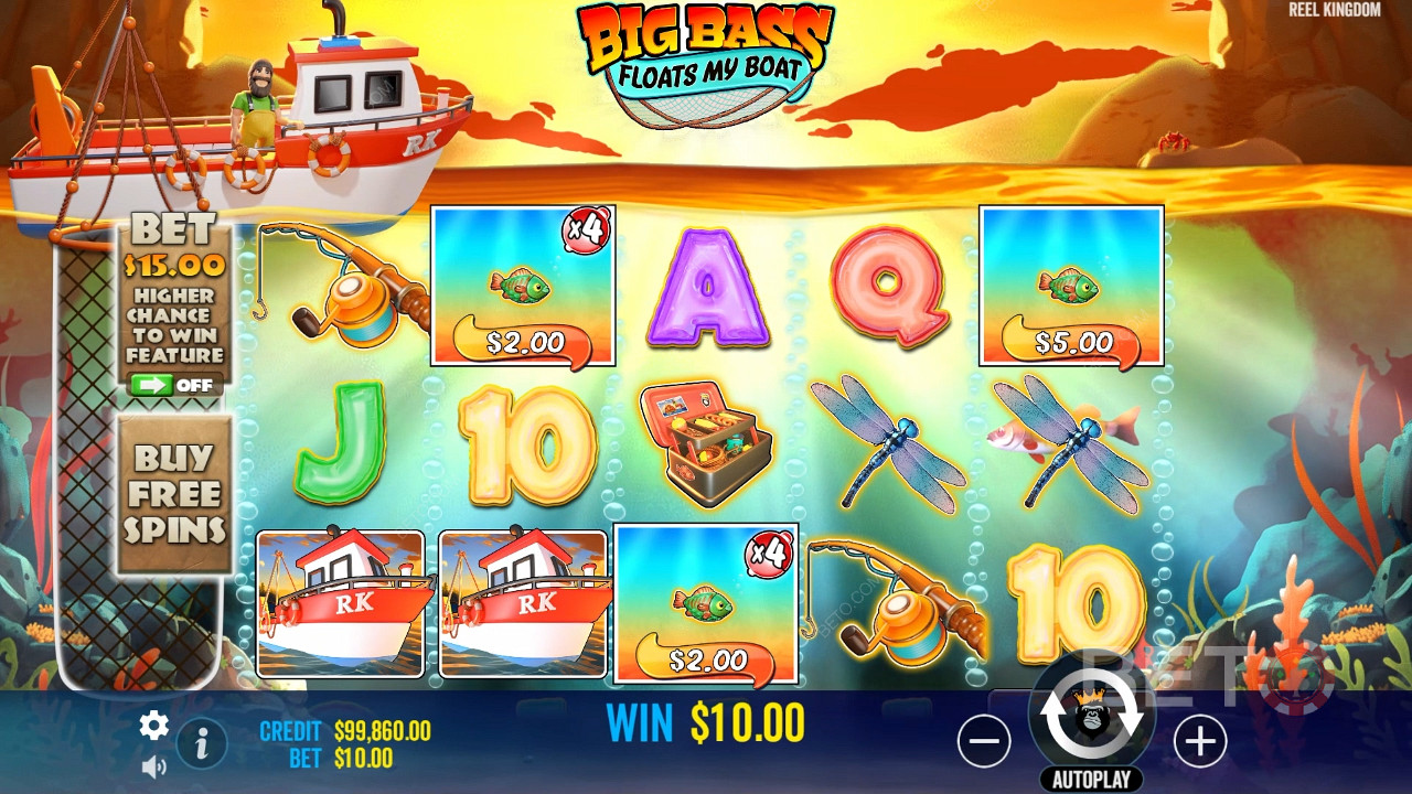 Vind 5.000x Din Indsats i Big Bass Floats My Boat Spilleautomat!