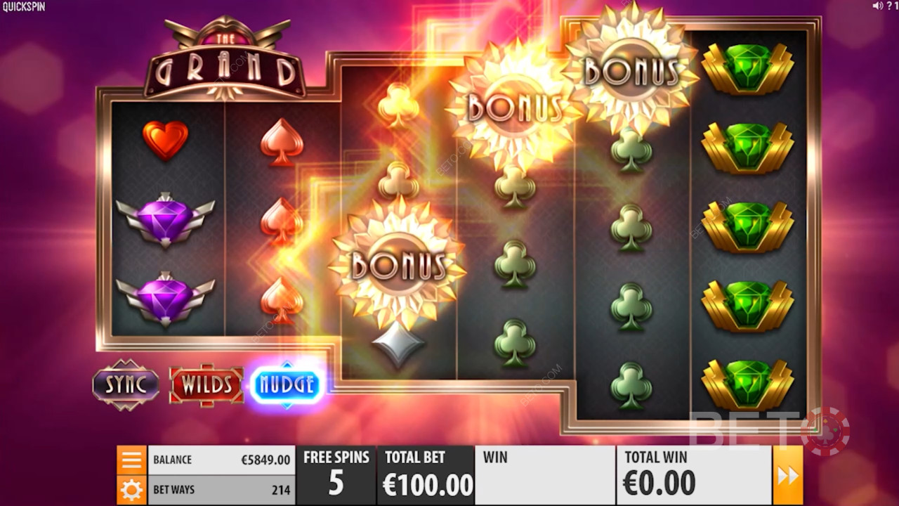 "The Grand" fra Quickspin byder på Scatter-symboler, Wilds og gratis spins