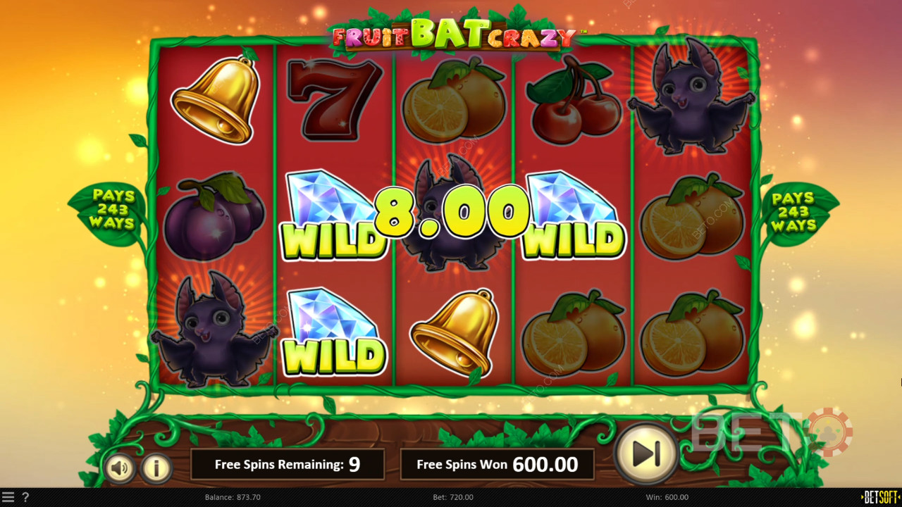 Udnyt diamant-wilds i Fruit Bat Crazy