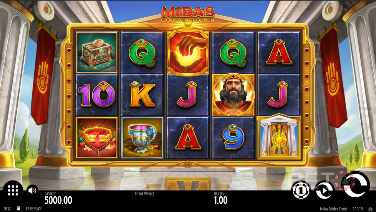 Udløs bonusspillet med Midas