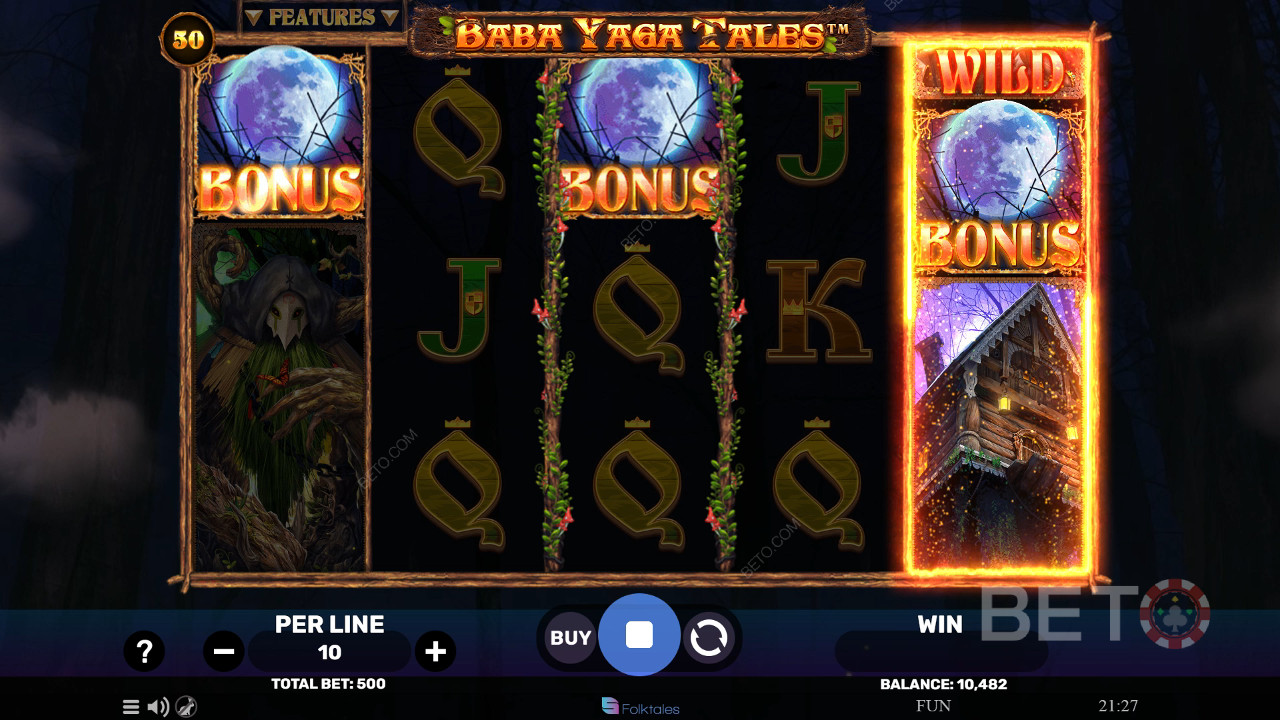 Bonusfunktioner i Baba Yaga Tales fra Spinomenal