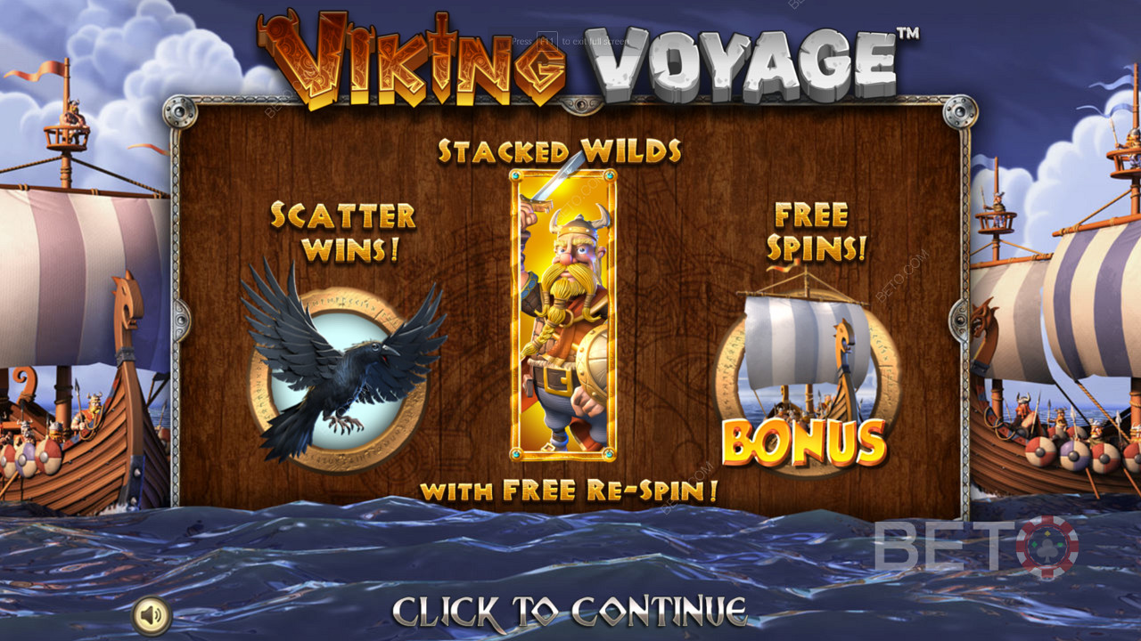 Nyd flere kraftfulde bonusfunktioner og free spins på Viking Voyage-spillemaskinen