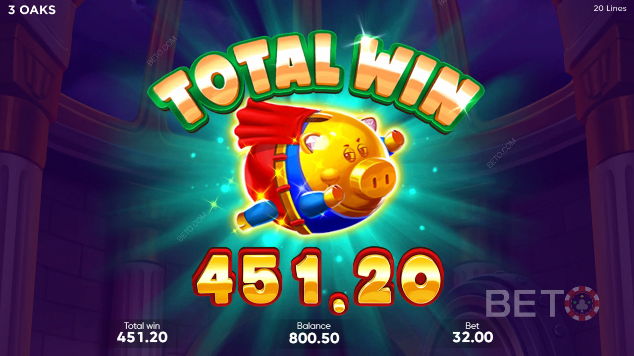 Vind 6.750 gange din indsats i Super Sticky Piggy automaten!