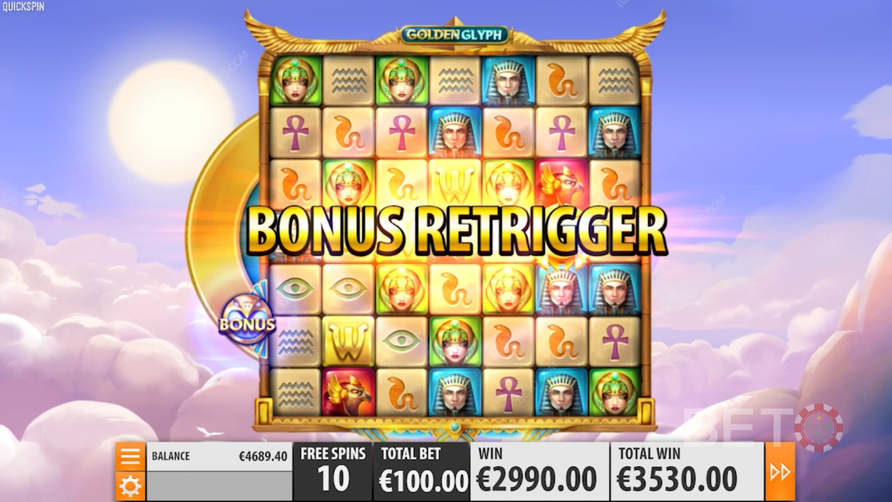 Mange power-ups kan give dig kæmpe gevinster i Golden Glyph