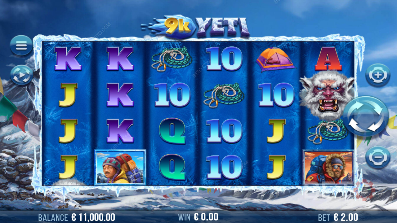 Nyd flotte grafik i 9K Yeti online spilleautomat