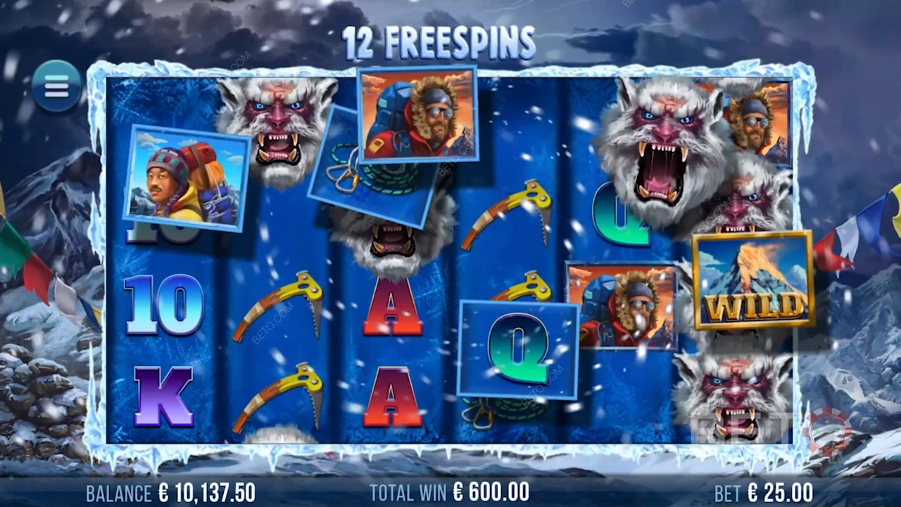 Få masser af gratis spins i 9K Yeti spilleautomaten