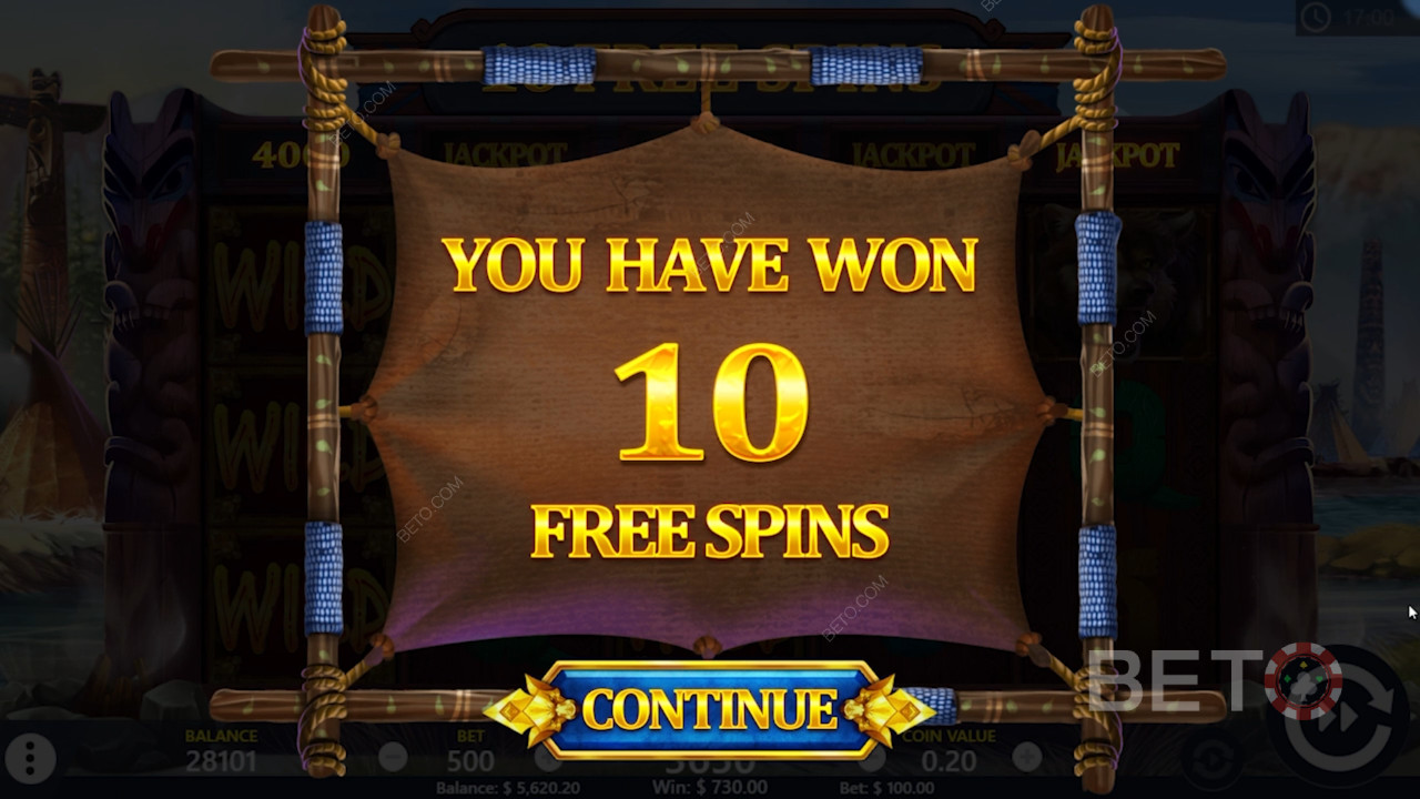 Nyd gratis spins i Wolf Riches spilleautomat